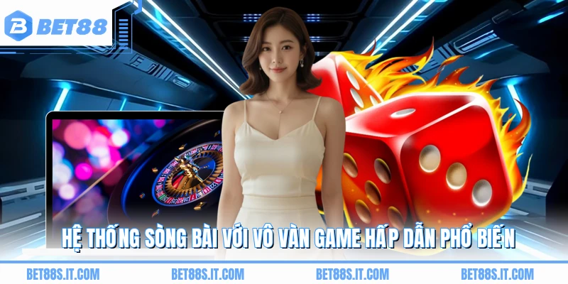 Hệ thống sòng bài với vô vàn game hấp dẫn phổ biến
